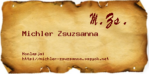 Michler Zsuzsanna névjegykártya
